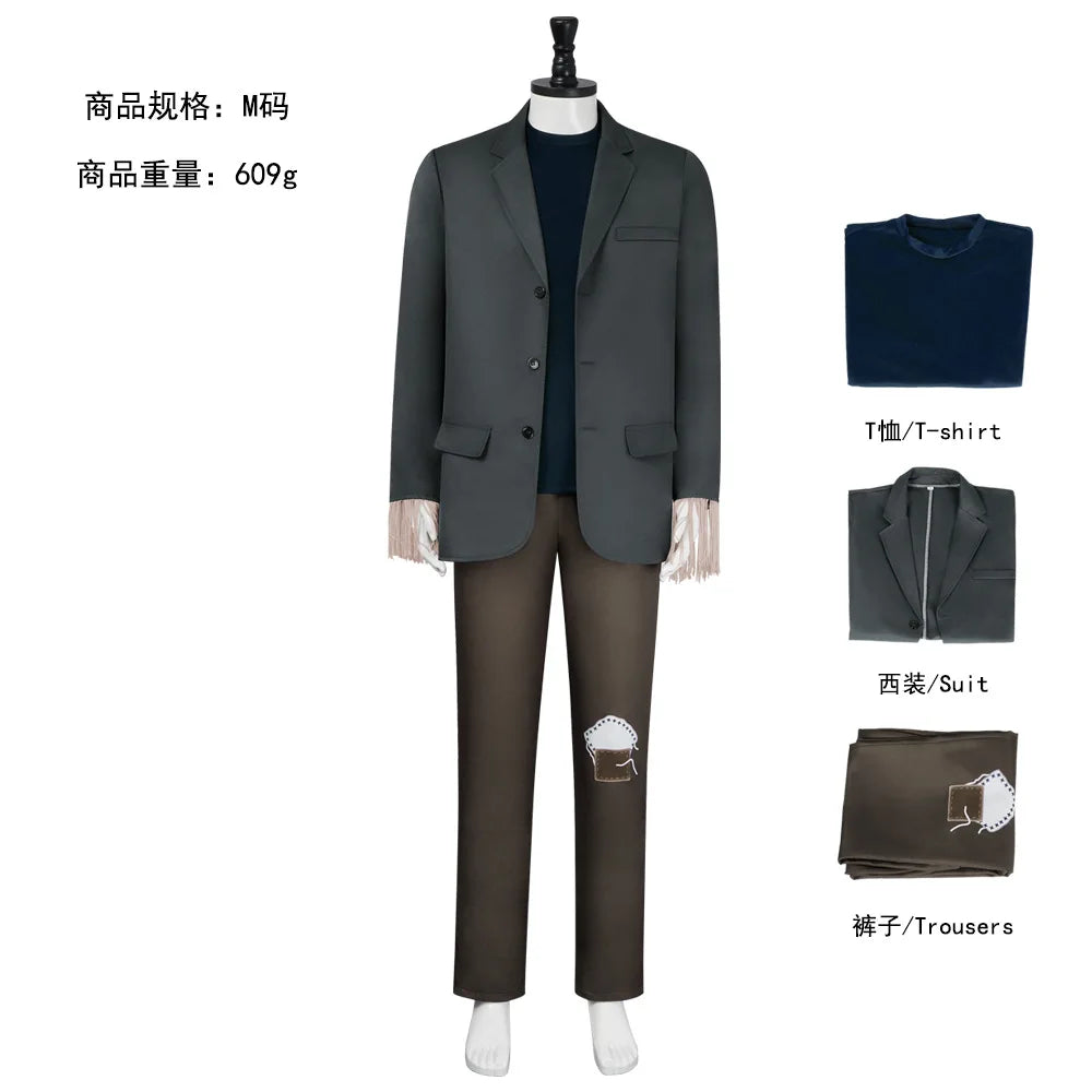 Costume Monstre Gothique Homme – Veste Grise et Pantalon