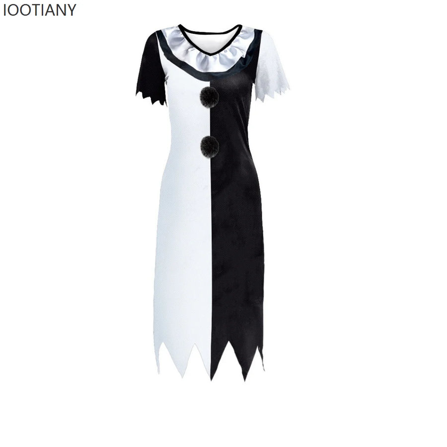 Robe Clown Effrayant Ensanglanté à Col Volanté – vue 6