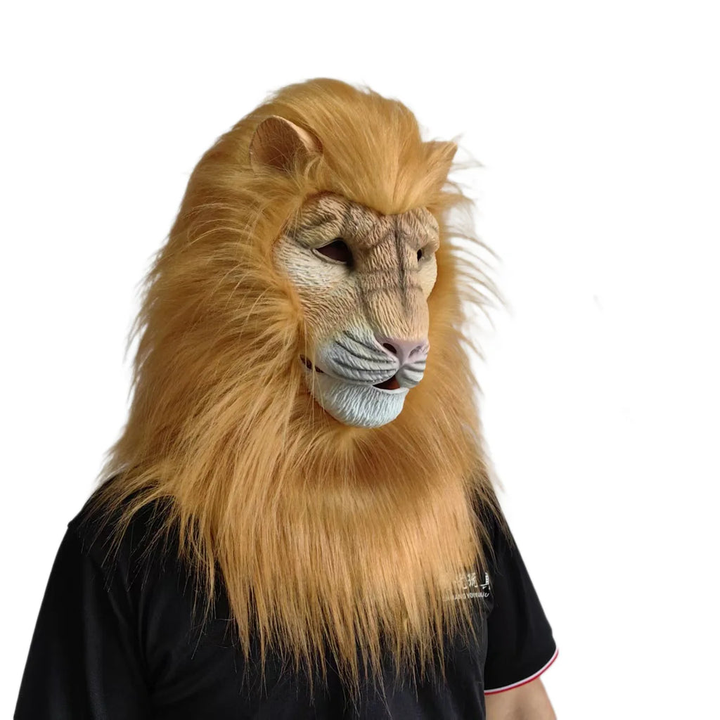 Masque Lion Blanc en Latex