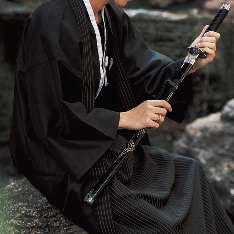 Haori Samouraï Traditionnel Homme – Kimono – vue 3