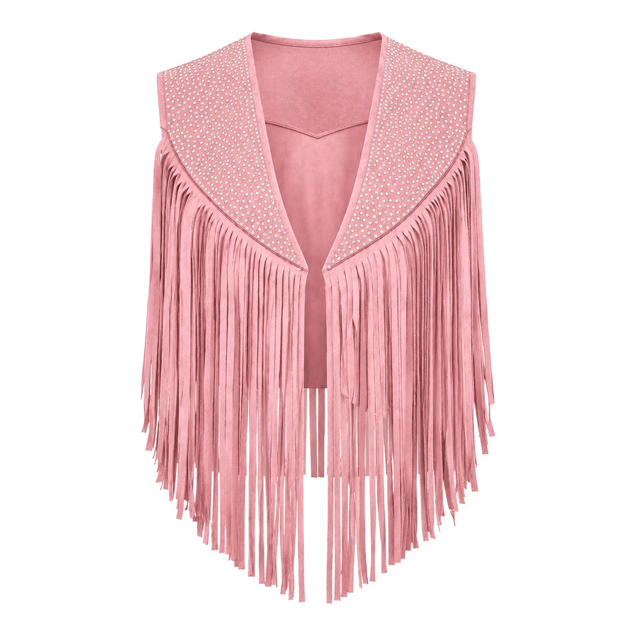 Gilet Cowgirl à Franges et Strass Femme – vue 7