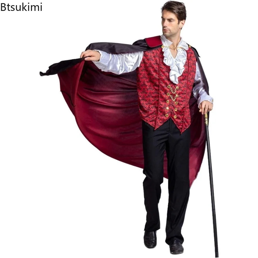 Costume Vampire Diable Homme avec Cape – vue 3