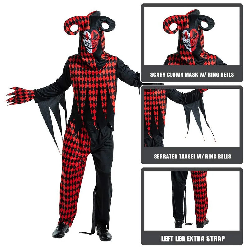 Déguisement Clown Tueur Noir Homme