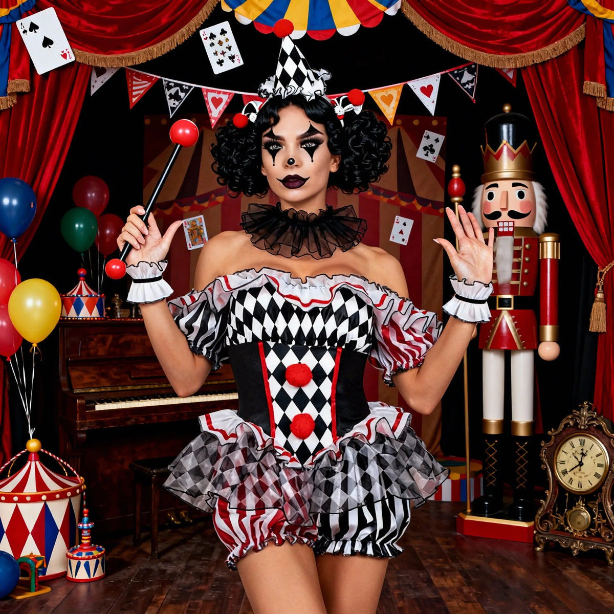 Combinaison Clown Sexy Femme – Dompteuse de Cirque – vue 7