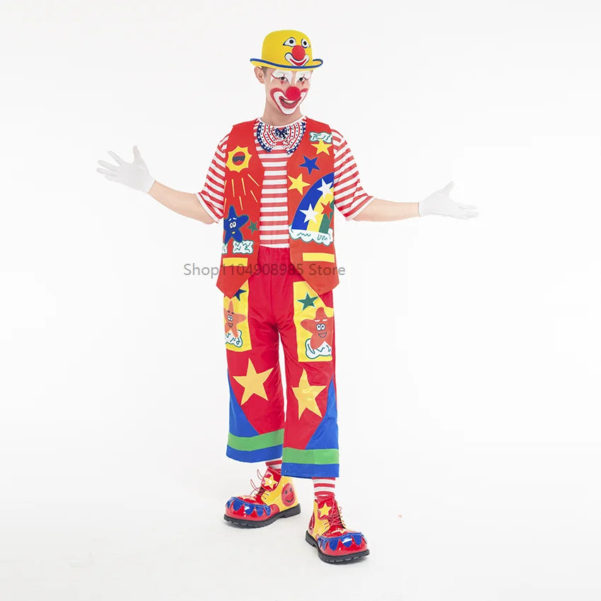 Déguisement Clown Rigolo Adulte – Tenue Colorée de Fête – vue 25