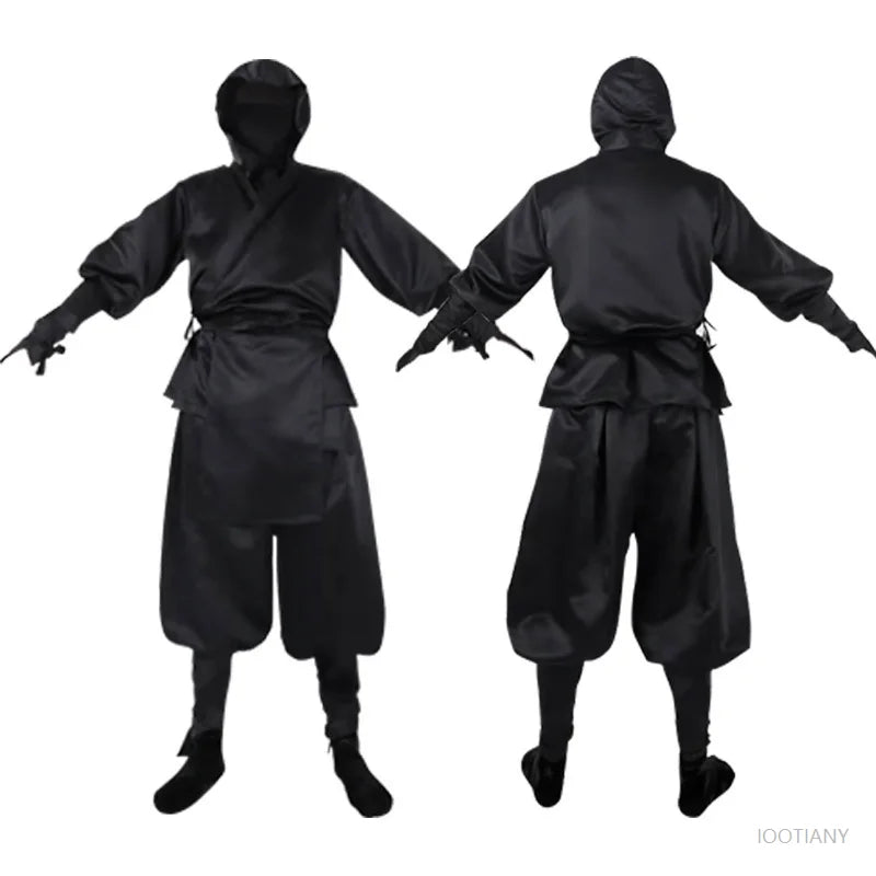 Kimono Ninja Samouraï à Capuche Noir