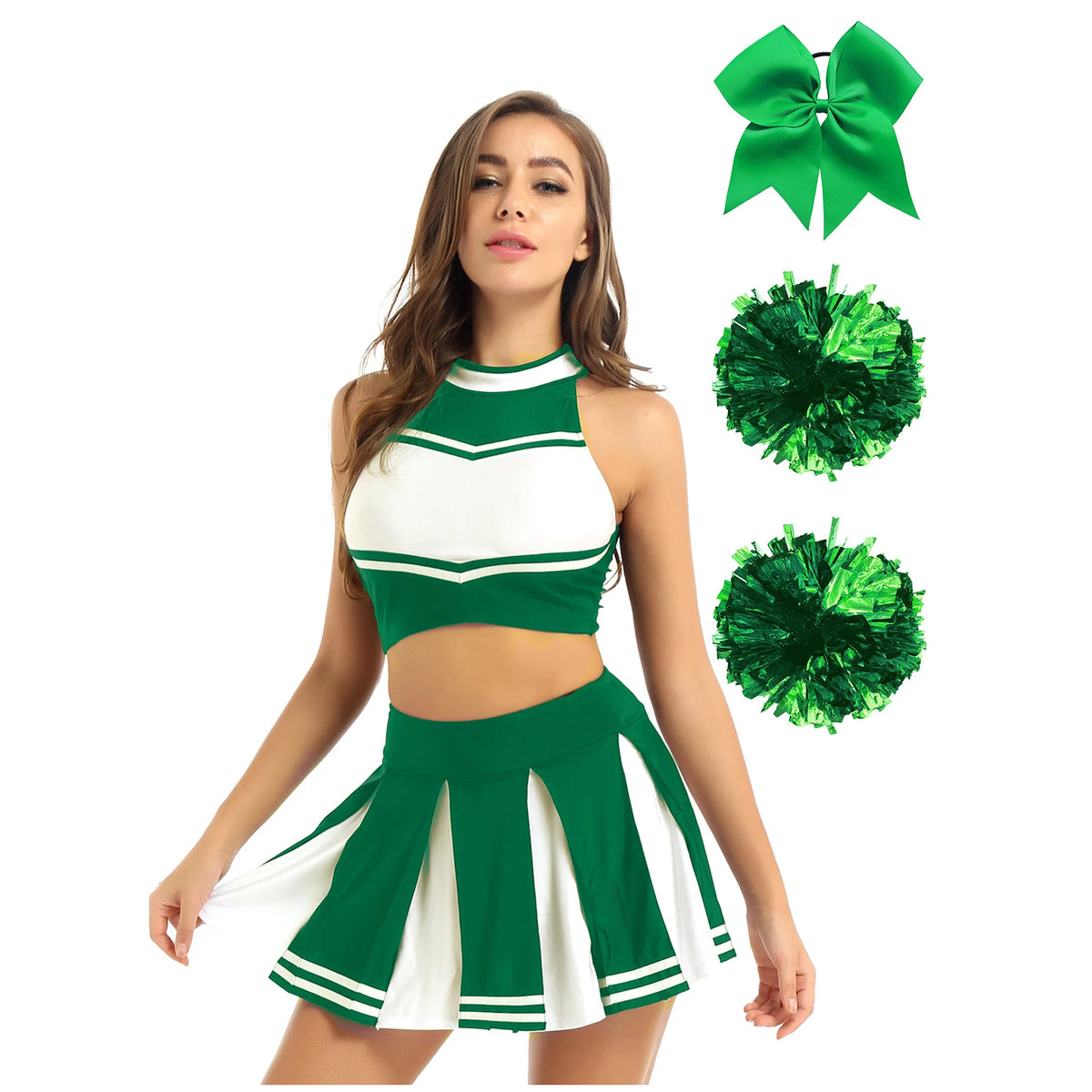 Costume Pom-Pom Girl Femme – Haut, Jupe et Accessoires