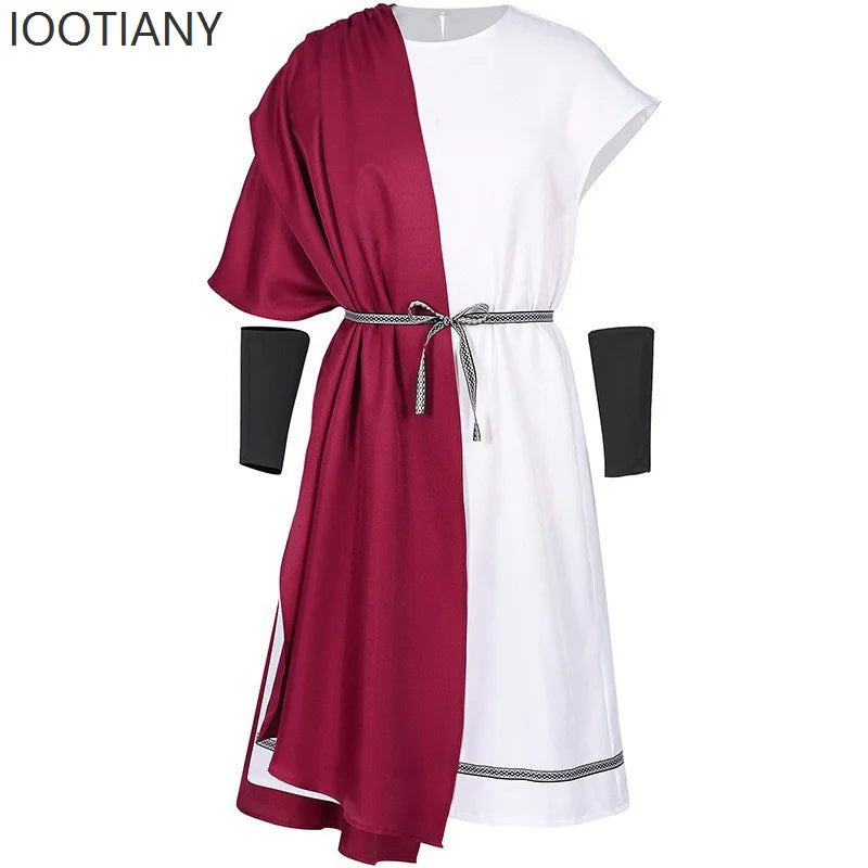 Costume Grec Antique Homme avec Ceinture et Brassards – vue 4