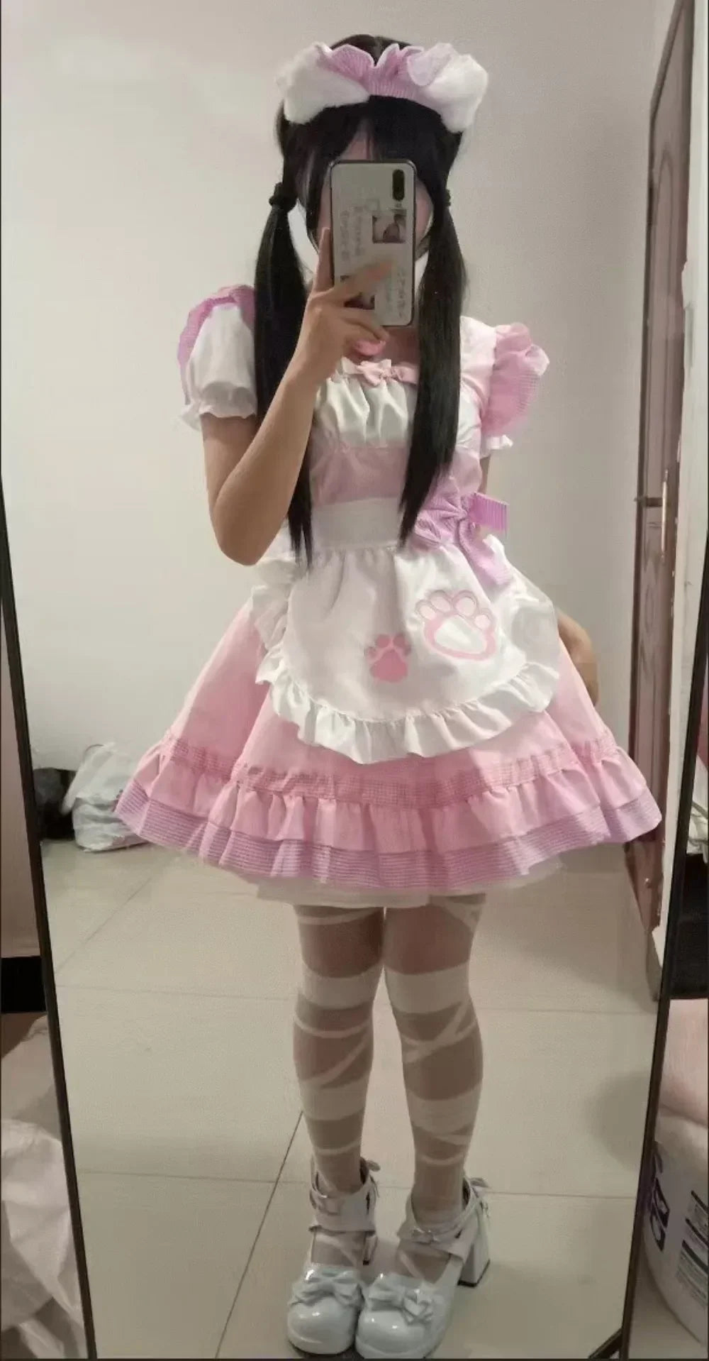 Déguisement Soubrette Chat Femme – Rose ou Noir
