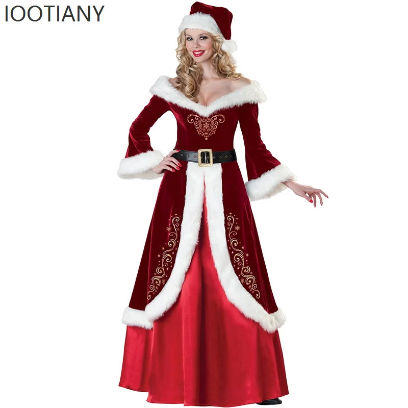Robe Rouge Mère Noël Sexy – Tenue de Fête