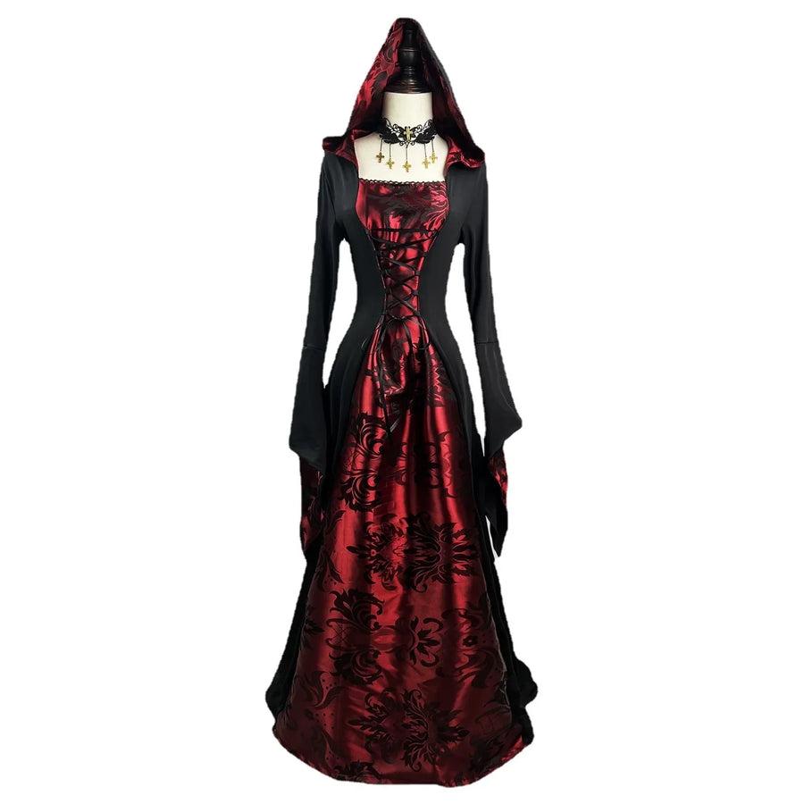 Robe Vampire Gothique à Capuche – vue 6