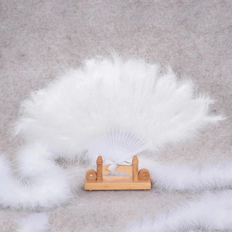 Éventail à Plumes Pliant - Style Gothique Lolita Danse – vue 5