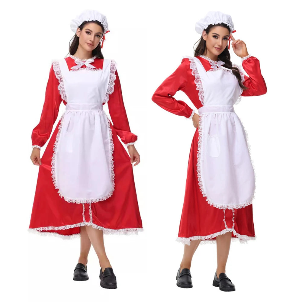 Robe Soubrette de Noël Femme – Tailles S, M et L