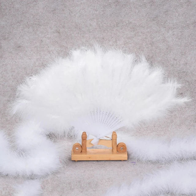 Éventail à Plumes Pliant - Style Gothique Lolita Danse – vue 8