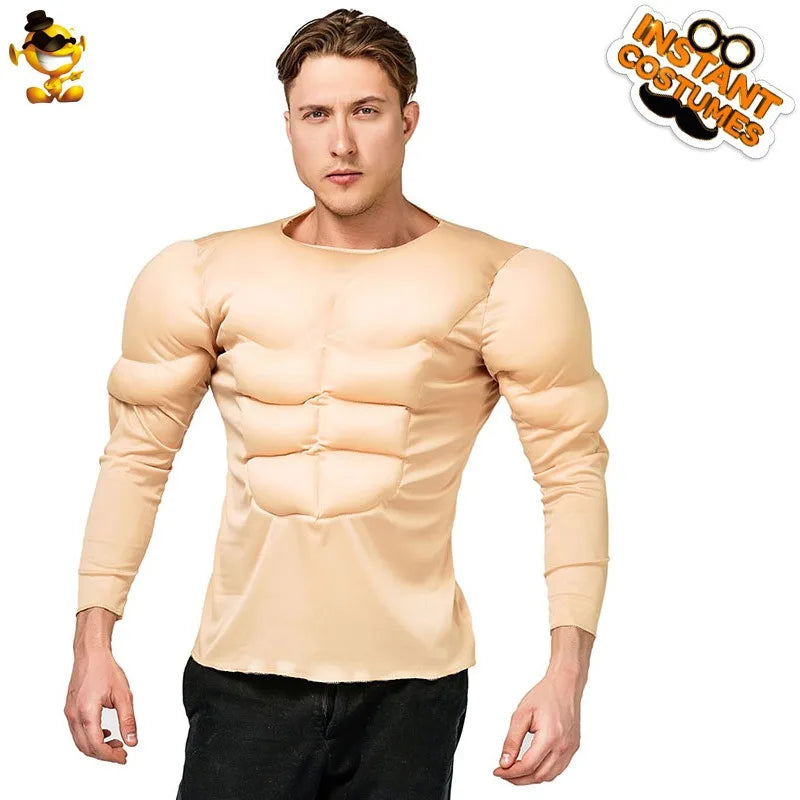 T-shirt Effet Muscles Abdominaux Homme – Taille Unique