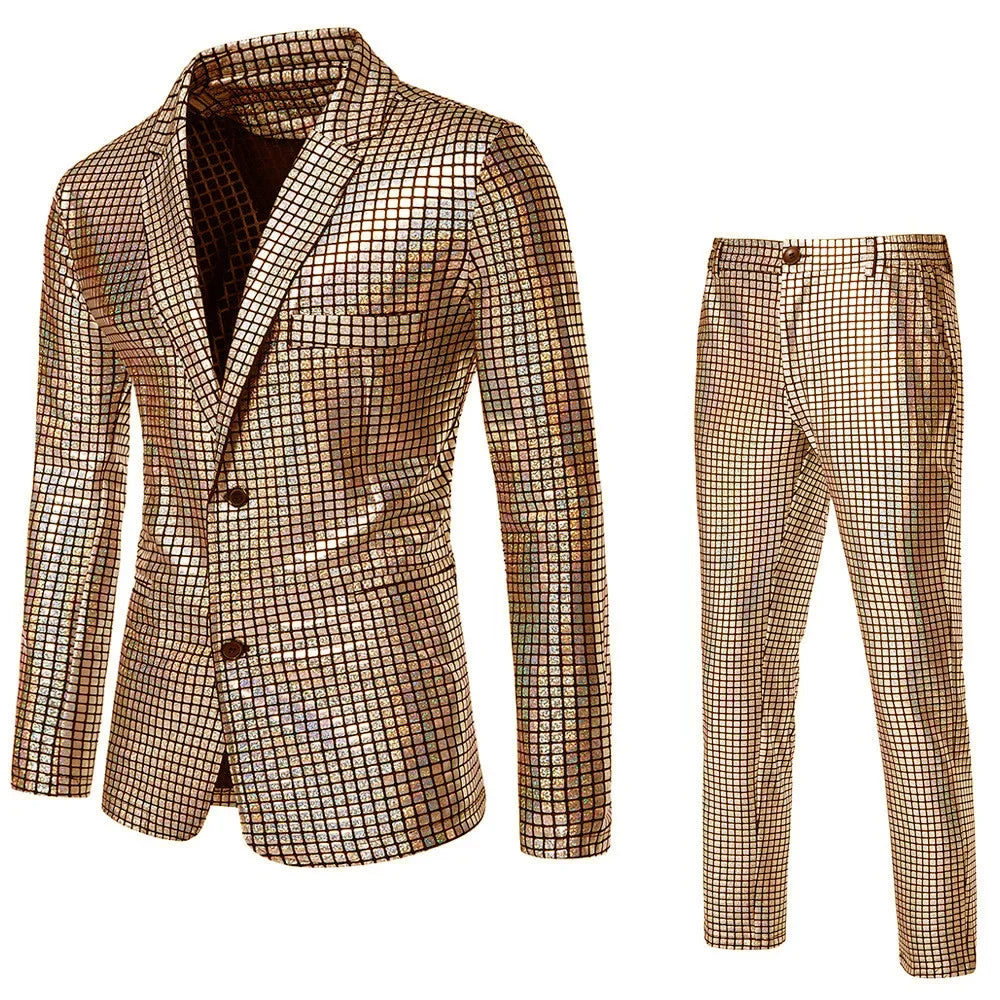 Costume Disco Années 70 Homme – Veste et Pantalon