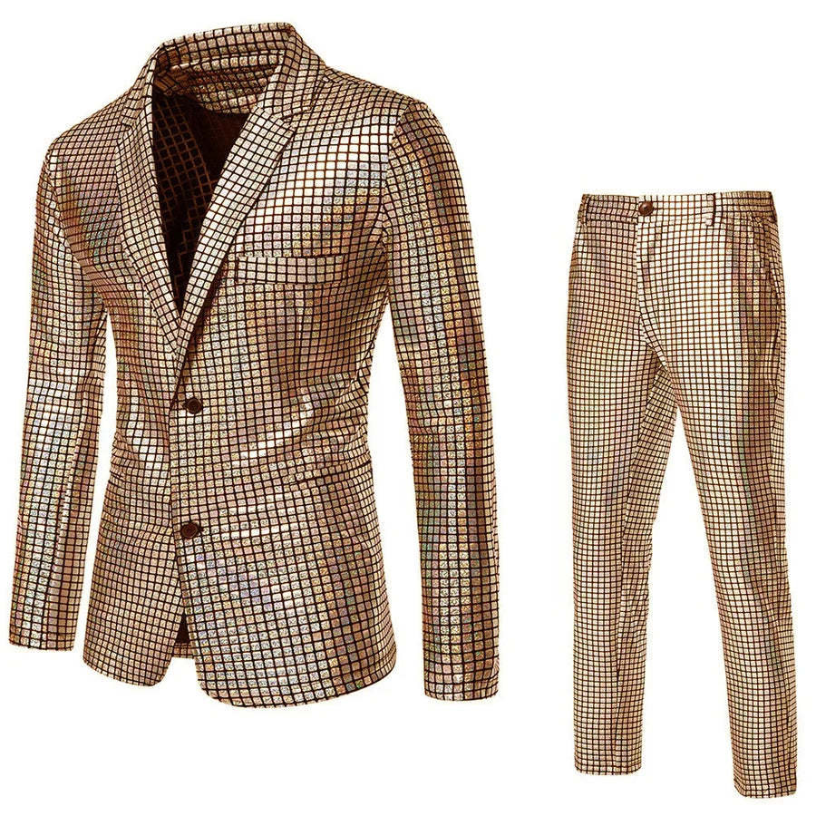 Costume Disco Années 70 Homme – Veste et Pantalon