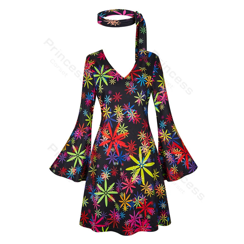 Robe Disco Années 70 Sexy avec Bandeau – vue 12