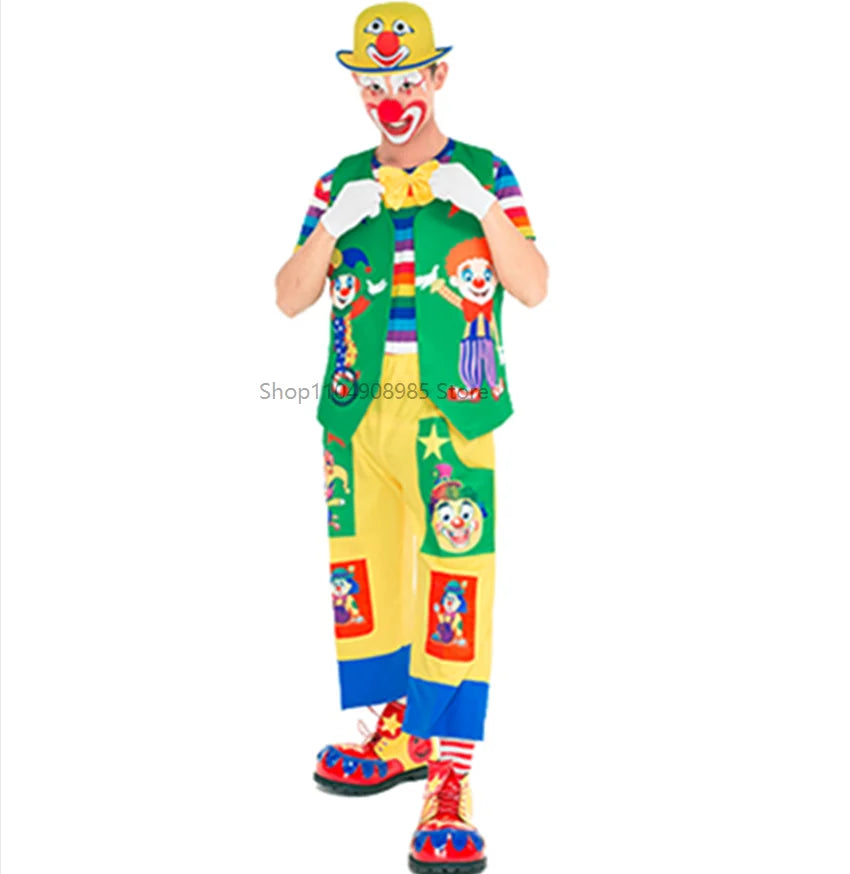 Déguisement Clown Rigolo Adulte – Tenue Colorée de Fête – vue 18