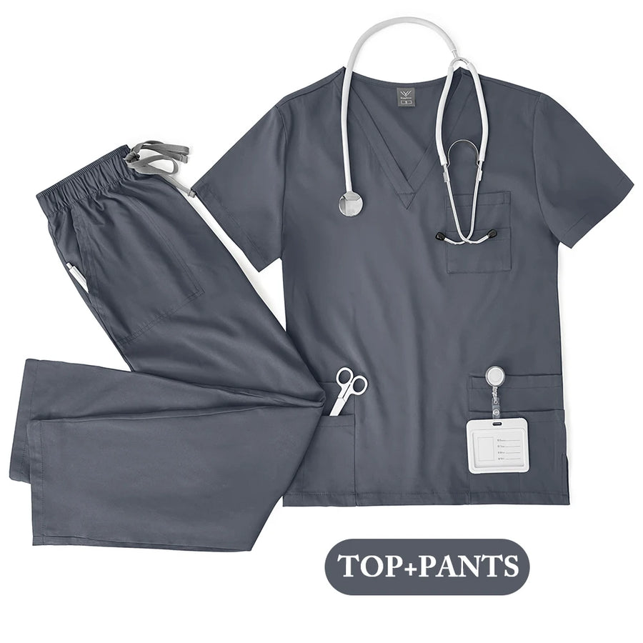 Tenue Médicale Mixte – Haut et Pantalon, Plusieurs Coloris