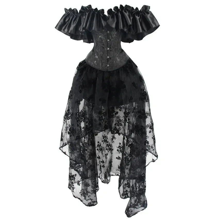 Robe Corset Gothique Épaules Dénudées