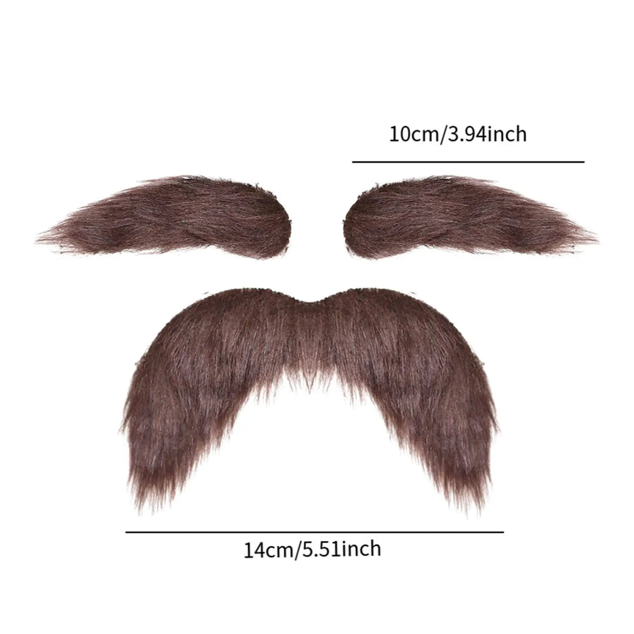 Kit Fausse Moustache et Sourcils Auto-Adhésifs - Déguisement – vue 13