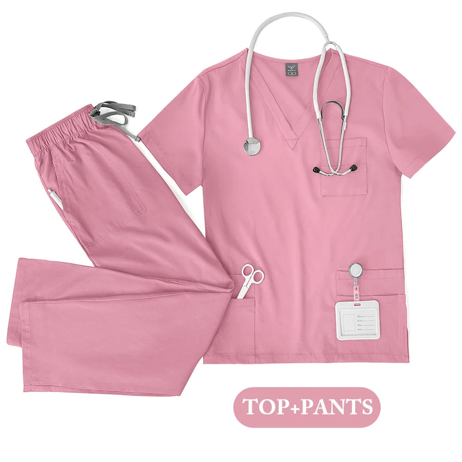 Tenue Médicale Mixte – Haut et Pantalon, Plusieurs Coloris