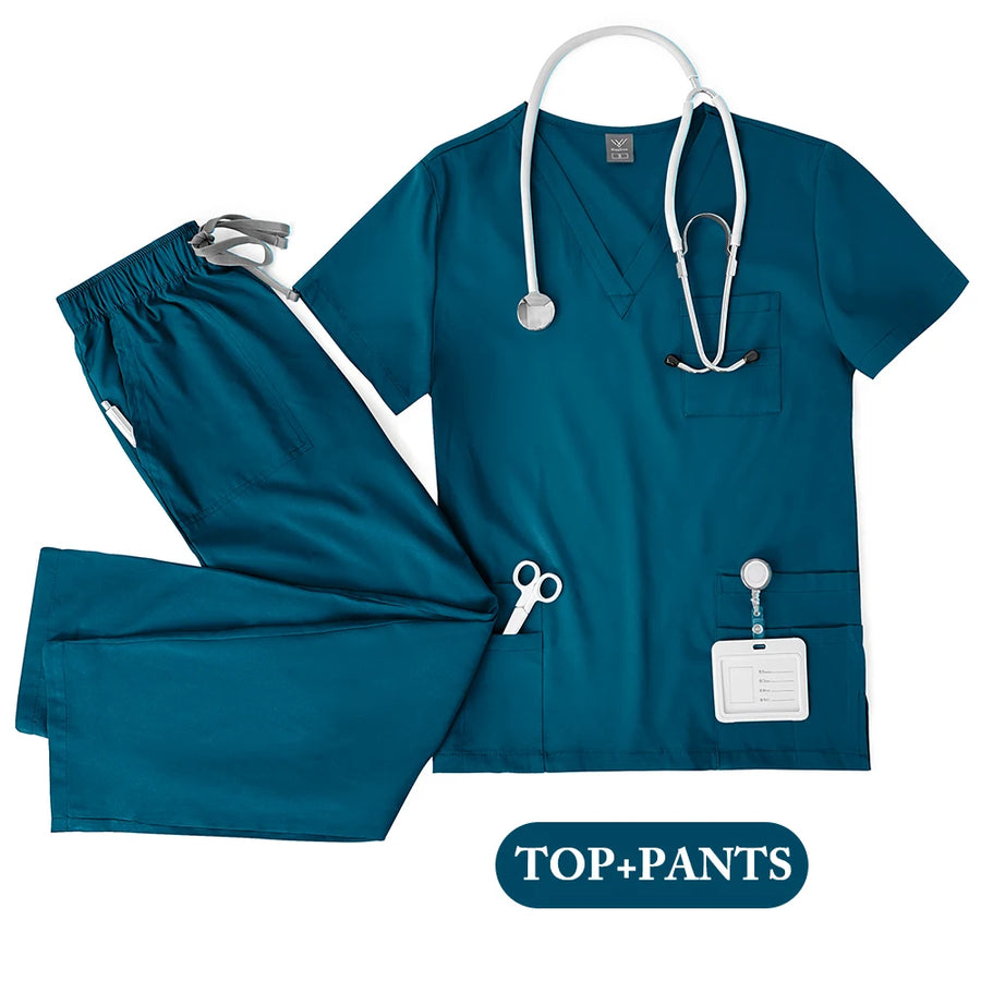 Tenue Médicale Mixte – Haut et Pantalon, Plusieurs Coloris