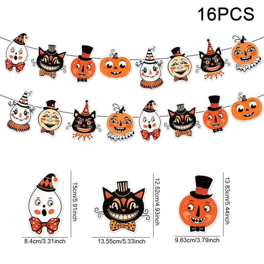 Guirlande décorative en papier Halloween – 5 coloris – vue 10