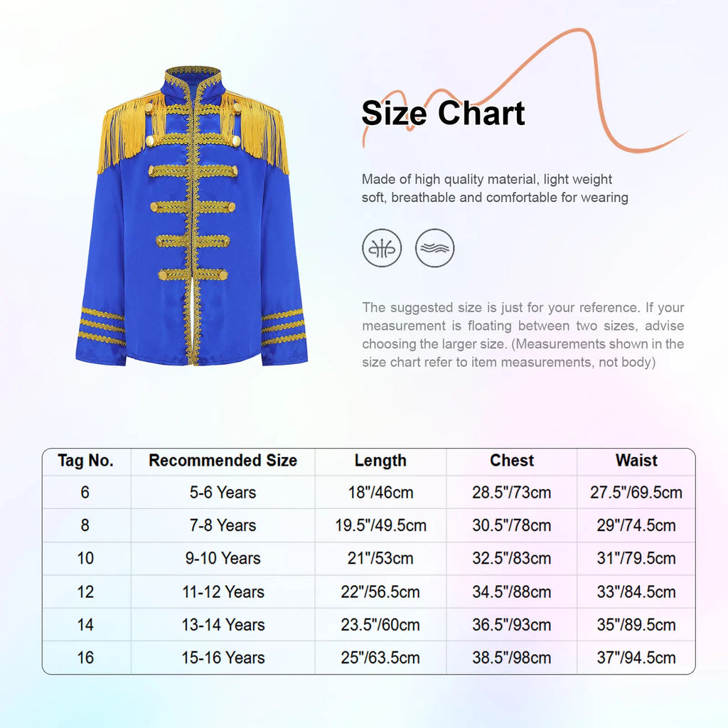 Veste Tambour-Major Enfant – Plusieurs Coloris et Tailles