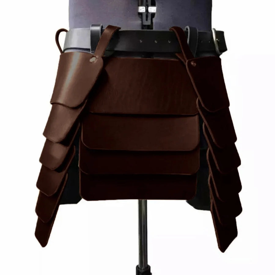 Jupe d'Armure Viking en Simili-Cuir – Tassettes – vue 7