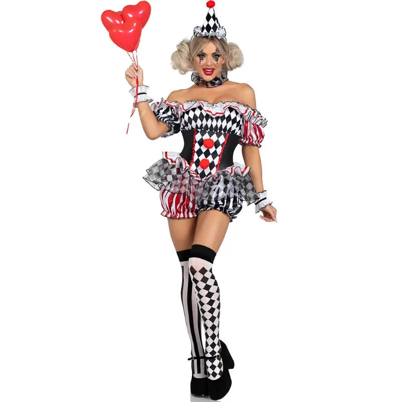 Déguisement Bouffon Clown Femme
