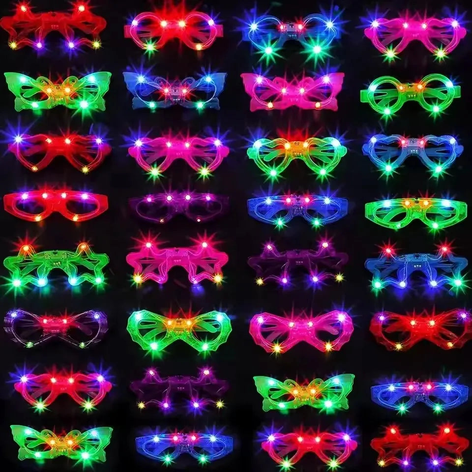 Lot de 6 Lunettes Lumineuses LED – 6 Formes