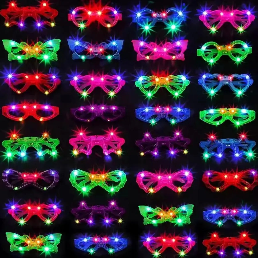 Lot de 6 Lunettes Lumineuses LED – 6 Formes