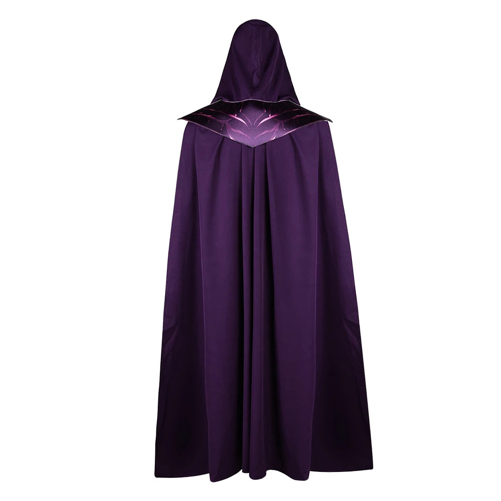 Cape de Sorcier Violette à Capuche – Médaillon Lumineux – vue 6
