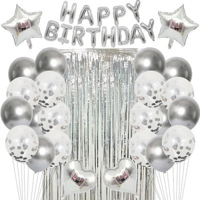 Ensemble Décorations Joyeux Anniversaire – Plusieurs Coloris
