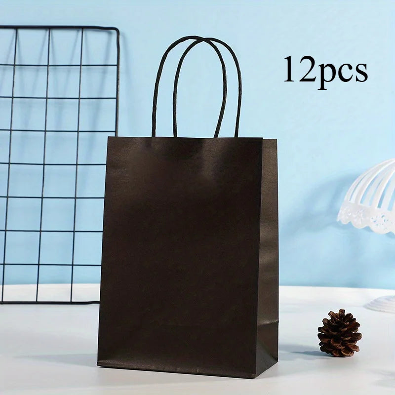 Sacs Cadeaux Kraft avec Anses – Lots de 12