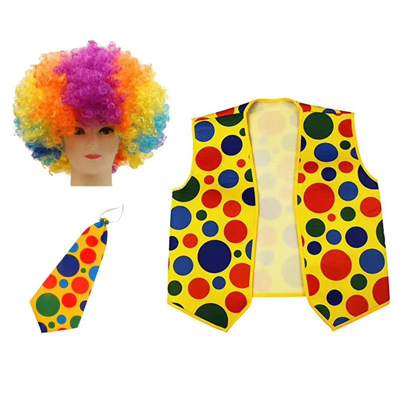 Kit Clown – Nez, Perruque, Nœud Papillon et Chapeau