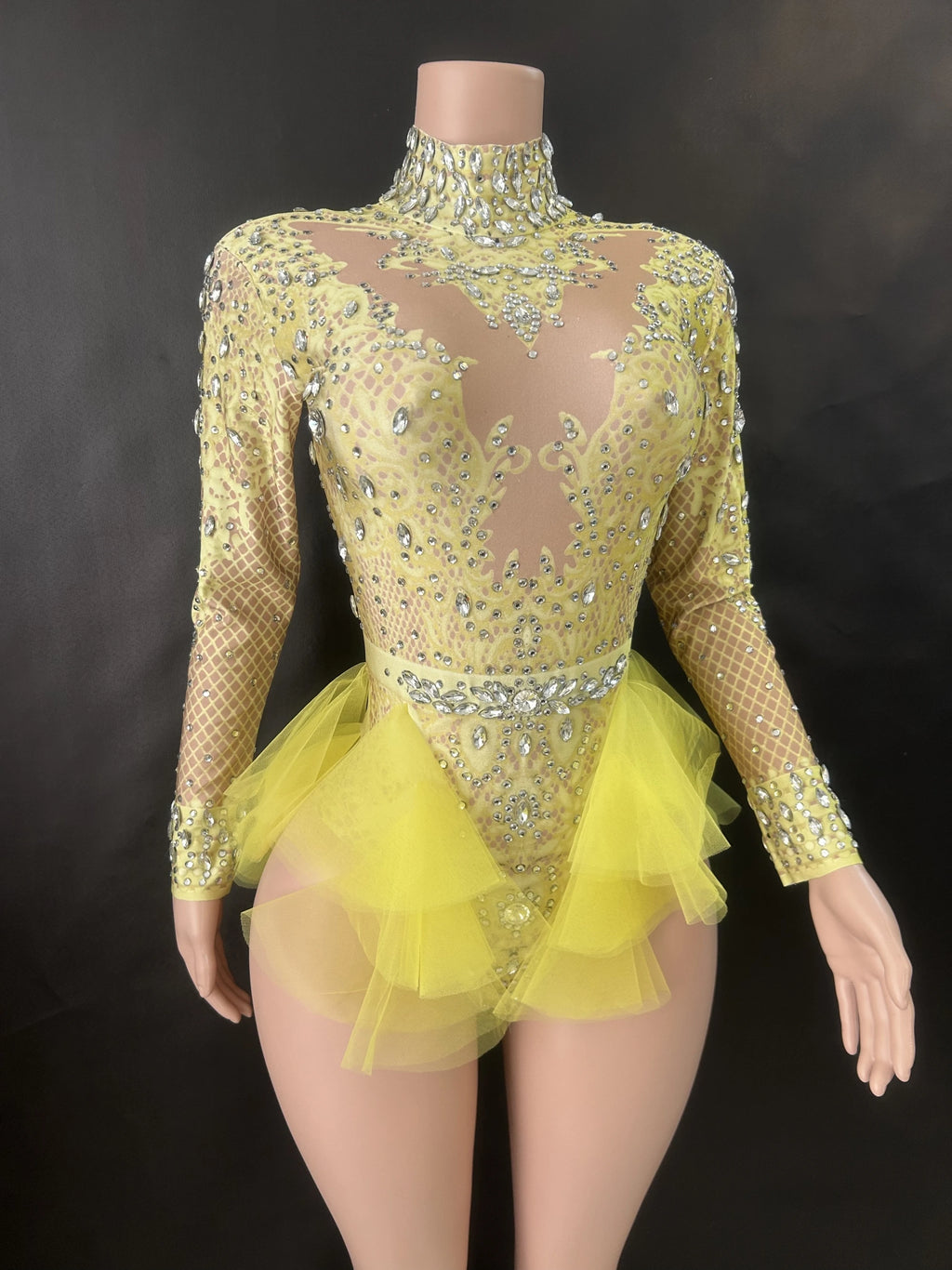 Body Strass Rose pour Femme – Tenue de Scène Pailletée – vue 2