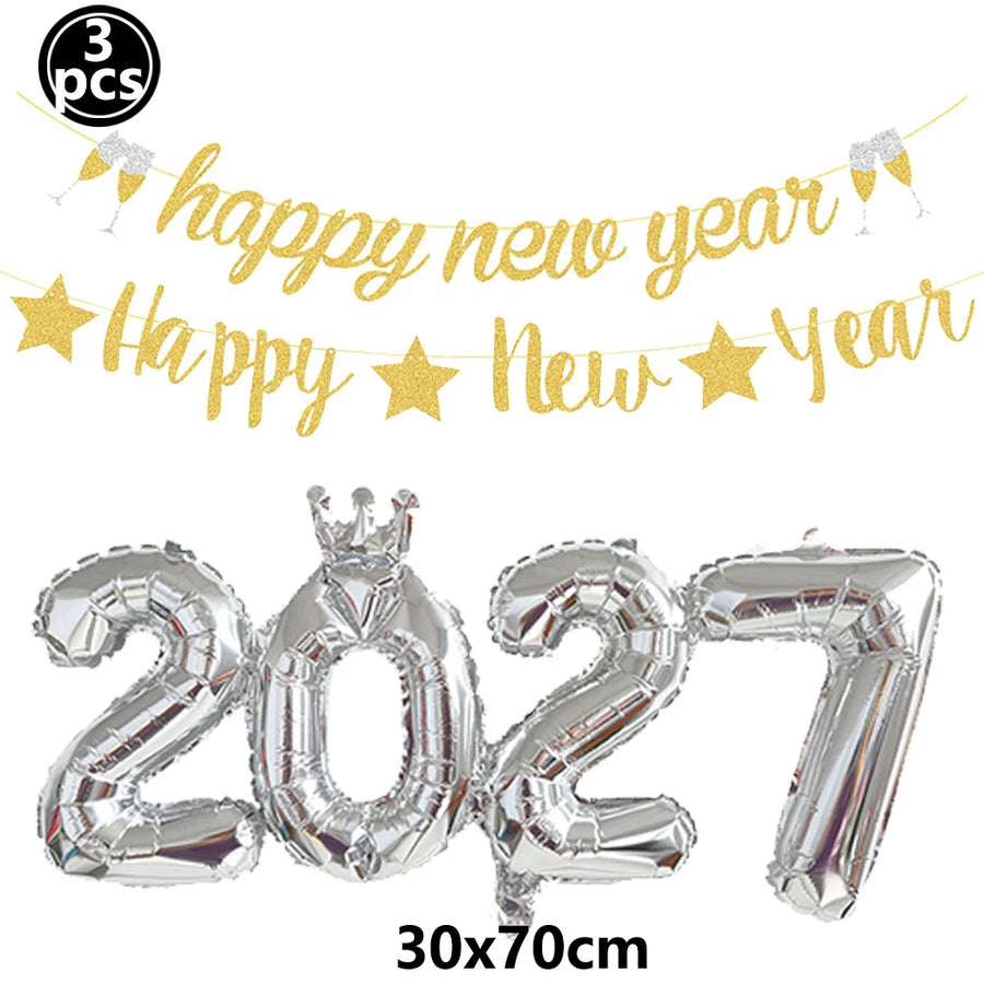 Décorations Nouvel An 2027 – Bannières et Ballons