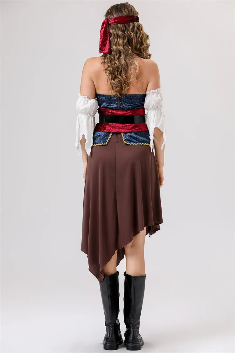 Déguisement Pirate Femme – Ensemble Rouge, S à L