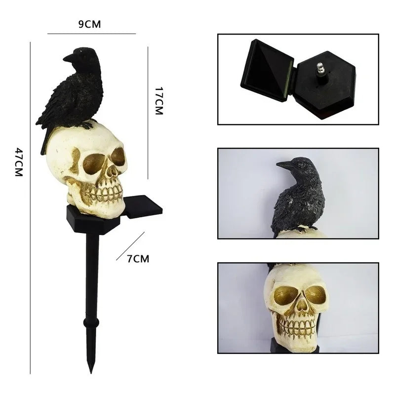 Lampe Solaire Squelette Halloween – Deux Modèles