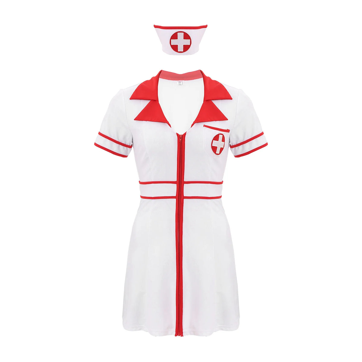 Déguisement Infirmière Femme Blanc – Robe et Coiffe S à 4XL