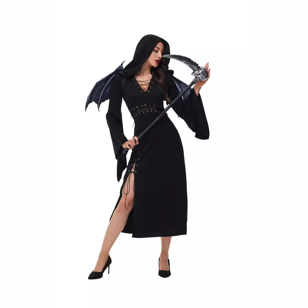 Robe Noire Sorcière Vampire Gothique