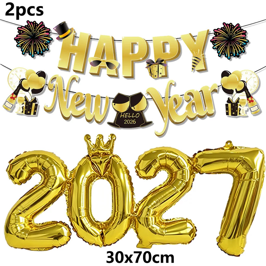 Décorations Nouvel An 2027 – Bannières et Ballons