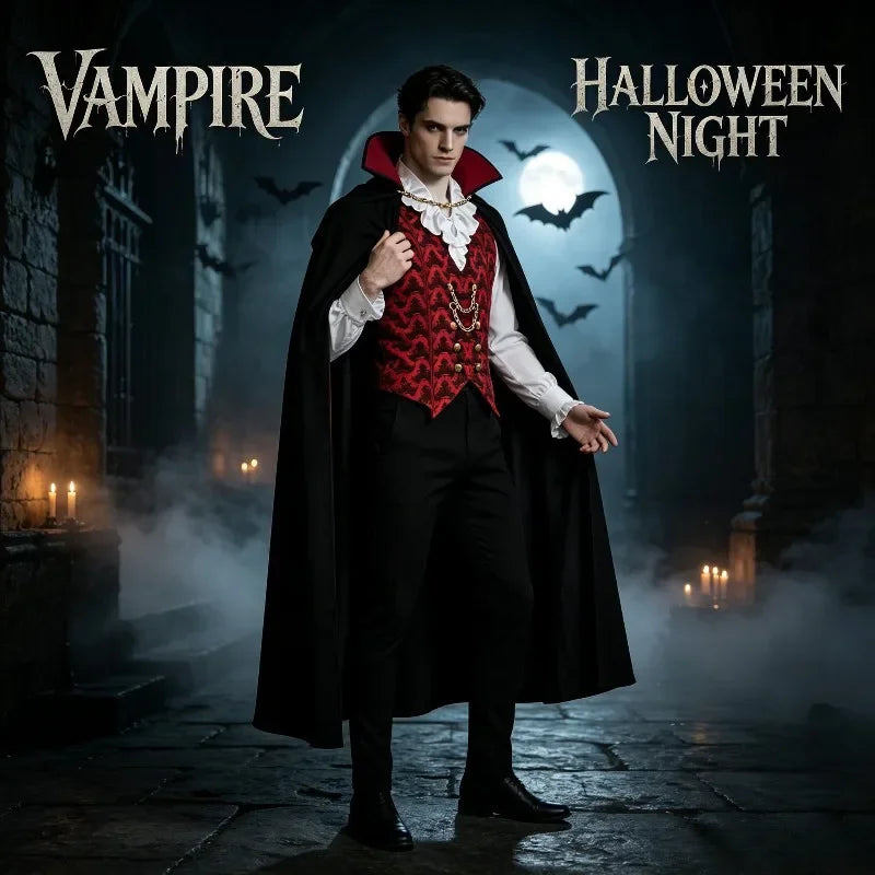 Déguisement Vampire Diable Homme – Chemise et Cape