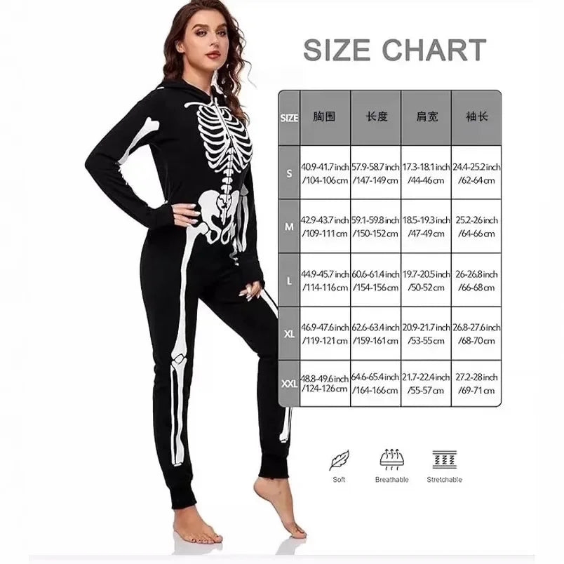 Déguisement Squelette Halloween Adulte – S à XXL