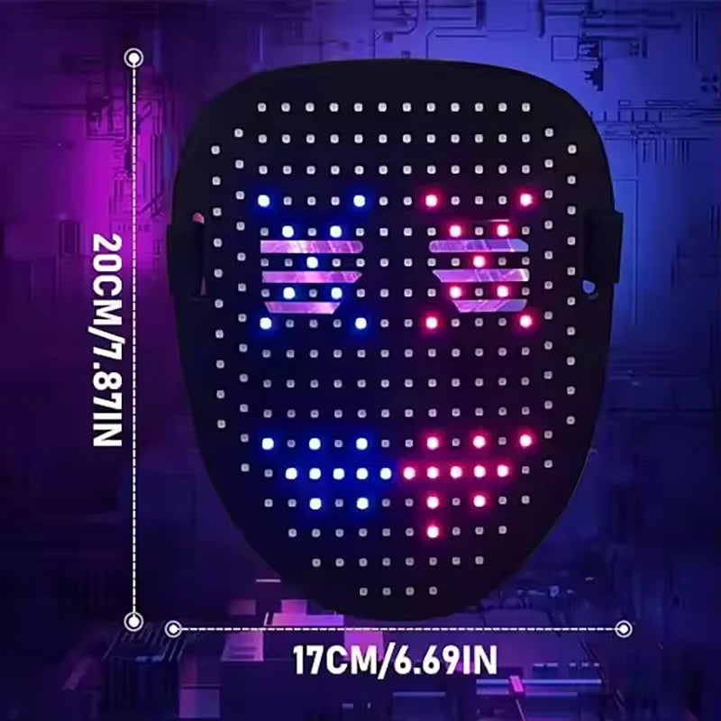 Masque LED Lumineux à Visages Animés – vue 6