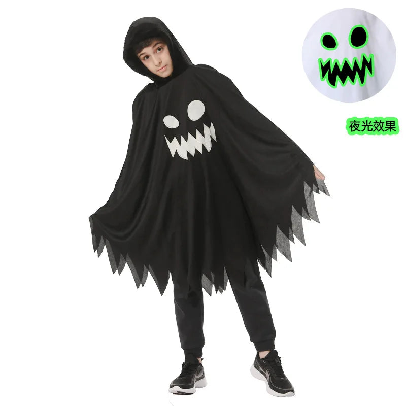 Cape Fantôme Enfant Visage Lumineux