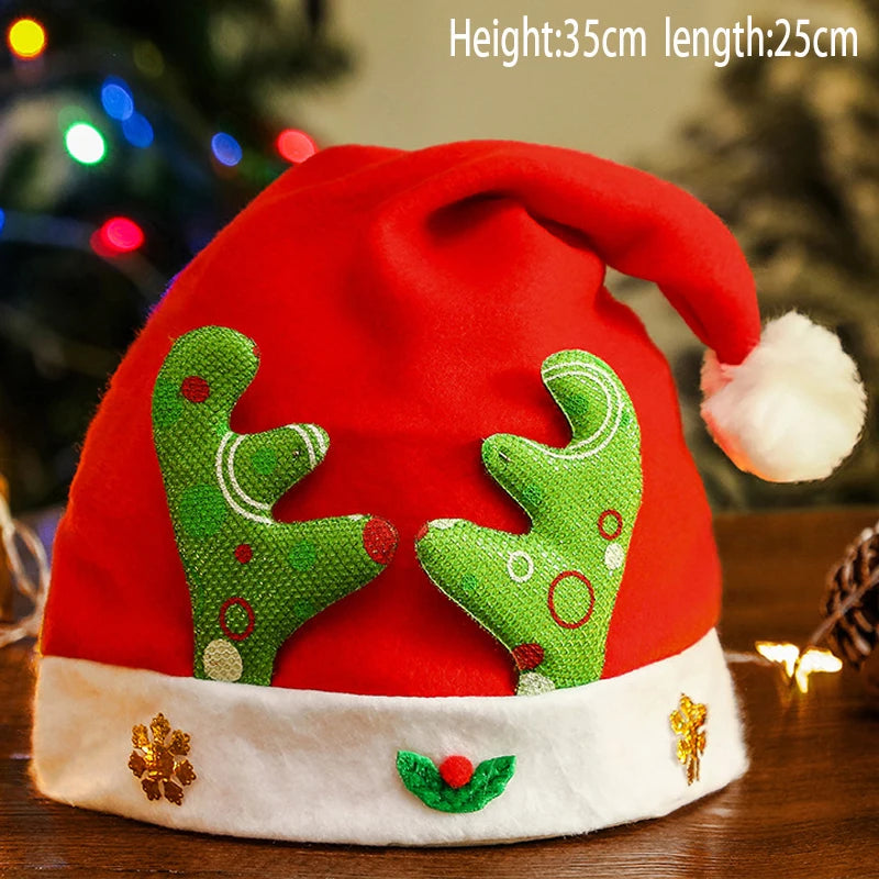 Bonnet de Père Noël Tricoté à Pompon et Fausse Fourrure – vue 15